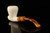 srv - Heel Sitter Block Meerschaum Pipe with fitted case M4929