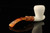 srv - Heel Sitter Block Meerschaum Pipe with fitted case M4929