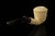 srv - Carved Dublin Block Meerschaum Pipe by Emin Brothers with fitted case M4931