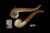 srv - Lattice Eagle's Claw Churchwarden Block Meerschaum Pipe with fitted case M4945