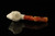 srv - Lion Churchwarden Dual Stem Meerschaum Pipe with case M4948