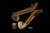 srv Premium - Celtic Knots Churchwarden Dual Stem Meerschaum Pipe with case M4952