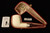 IMP Meerschaum Pipe - Billiard - Hand Carved with fitted case i2777