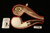 IMP Meerschaum Pipe - Golf Ball - Hand Carved with fitted case i2780
