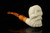 Beared Skull Block Meerschaum Pipe with pouch M4953
