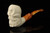 Beared Skull Block Meerschaum Pipe with pouch M4953