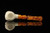 Beared Skull Block Meerschaum Pipe with pouch M4953