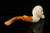 Long Chin Skull Block Meerschaum Pipe with pouch M4955