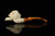 Long Chin Skull Block Meerschaum Pipe with pouch M4955