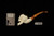 Long Chin Skull Block Meerschaum Pipe with pouch M4955