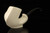 srv Premium - Soft Cream Sitter Block Meerschaum Pipe with fitted case M4983