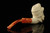 srv - French Soldier Block Meerschaum Pipe with fitted case M4986