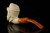 srv - French Soldier Block Meerschaum Pipe with fitted case M4986