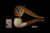 srv - Carved Apple Block Meerschaum Pipe with fitted case M4991
