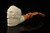 Skull  Block Meerschaum Pipe with pouch M5007