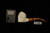 Skull  Block Meerschaum Pipe with pouch M5007