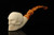 Skull  Block Meerschaum Pipe with pouch M5008