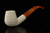 Lattice Bent Brandy Block Meerschaum Pipe with pouch M5010