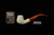 Lattice Bent Brandy Block Meerschaum Pipe with pouch M5010