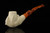 Lattice Eagle's Claw Block Meerschaum Pipe with pouch M5016