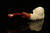 srv - Skull in Claw Block Meerschaum Pipe with fitted case M5048