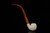 srv - Lattice Apple Churchwarden Block Meerschaum Pipe with fitted case M5056