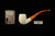 Bent Billiard Block Meerschaum Pipe with pouch M5077
