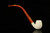 srv - Bent Billiard Churchwarden Block Meerschaum Pipe with fitted case M5080