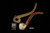 srv - Bent Billiard Churchwarden Block Meerschaum Pipe with fitted case M5080