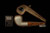 srv - Designer's Lattice OctagonStraight Block Meerschaum Pipe with fitted case M5088
