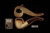srv - Fumed Octagon Block Meerschaum Pipe with fitted case M5089