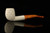 srv - Lattice Bent Billiard Churchwarden Dual Stem Meerschaum Pipe with case M5122