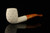 srv - Lattice Bent Billiard Churchwarden Dual Stem Meerschaum Pipe with case M5122
