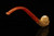 srv - Skull in Skeleton Hand Churchwarden Dual Stem Meerschaum Pipe with case M5123