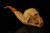 srv - Skull in Skeleton Hand Churchwarden Dual Stem Meerschaum Pipe with case M5123