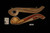 srv - Skull in Skeleton Hand Churchwarden Dual Stem Meerschaum Pipe with case M5123