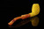 srv -Carved Billiard Churchwarden Dual Stem Meerschaum Pipe by Kudret with case M5124