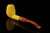 srv -Carved Billiard Churchwarden Dual Stem Meerschaum Pipe by Kudret with case M5124