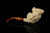 srv - Self Sitter Dragon Fight Block Meerschaum Pipe with fitted case M5148
