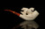 srv - Horses Block Meerschaum Pipe with fitted case M5149
