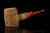 srv - Dragon Carved Poker Block Meerschaum Pipe with fitted case M5214