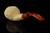 srv - Carved Diplomat Block Meerschaum Pipe by Emin Brothers with fitted case M5217