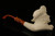 Pirate Hand Carved Block Meerschaum Pipe by Kenan with fitted case 8578