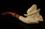 Skull Hand Carved Block Meerschaum Pipe by Cevher in CASE 8690