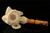 Skull n Snake in Eagle's Claw Block Meerschaum Pipe with case 10060
