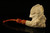Viking Hand Carved Block Meerschaum Pipe with custom case 10108
