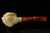 Viking Hand Carved Block Meerschaum Pipe with custom case 10108