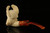 Viking Hand Carved Block Meerschaum Pipe with custom case 10108