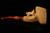 Horses Hand Carved Block Meerschaum  Pipe with a fitted CASE 10232