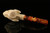 Skull in Claw Block Meerschaum Pipe by I. Baglan with custom case 10681